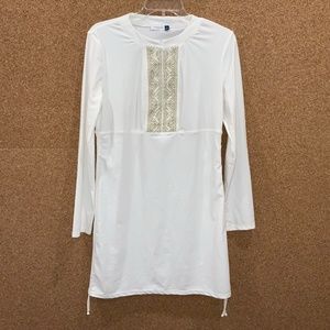 Cabana Life Embroidered Swim Shirt/Dress Rashguard - Large